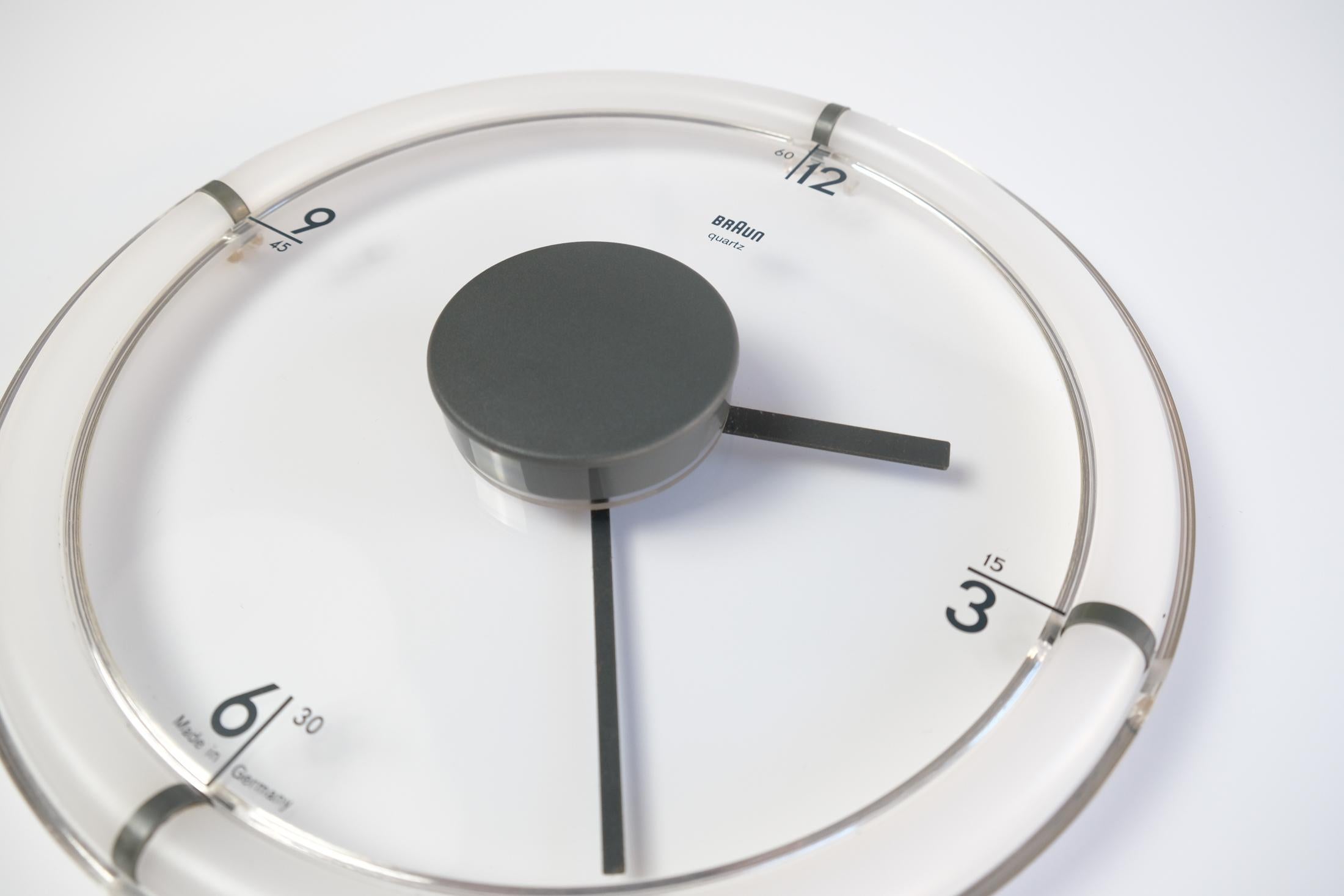 Post-Modern Postmodern BRAUN Model ABW-35 Wall Clock by Dietrich Lubs, Germany 1988 For Sale