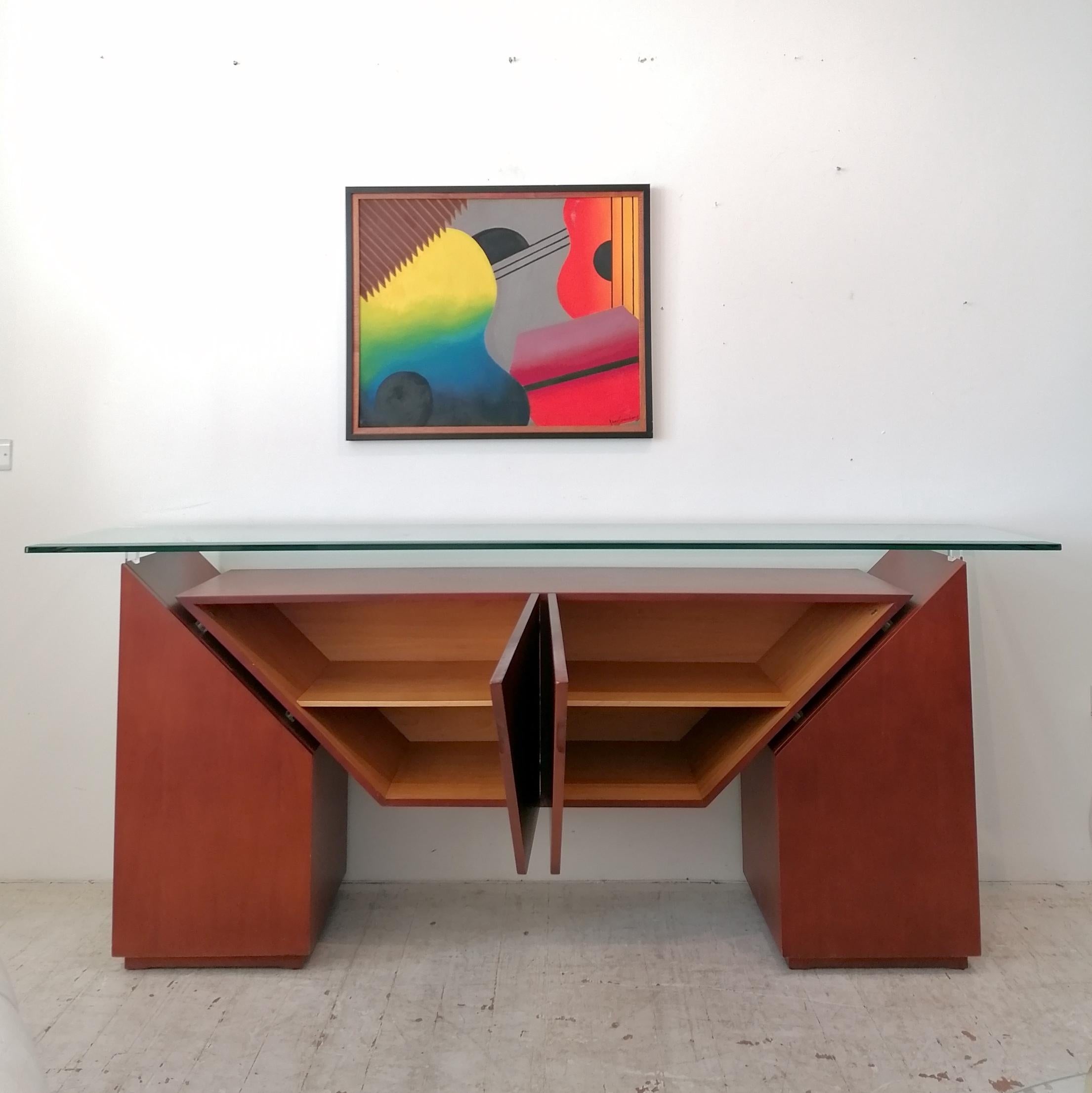 Postmodernes Sideboard „Brooklyn“ von Luigi Gorgoni für Roche Bobois, Frankreich 1980er Jahre im Angebot 1