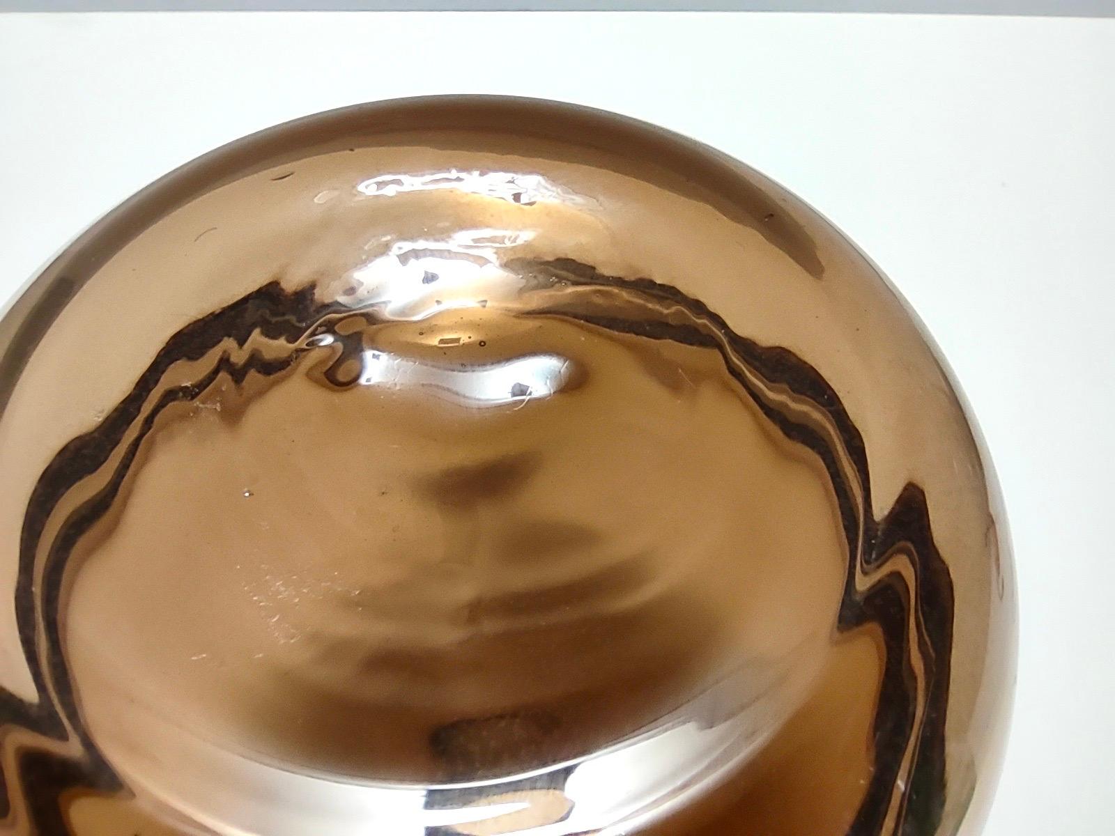 Postmodern Brown Incalmo Murano Glass Vase Ascribable to Alfredo Barbini, Italy For Sale 3