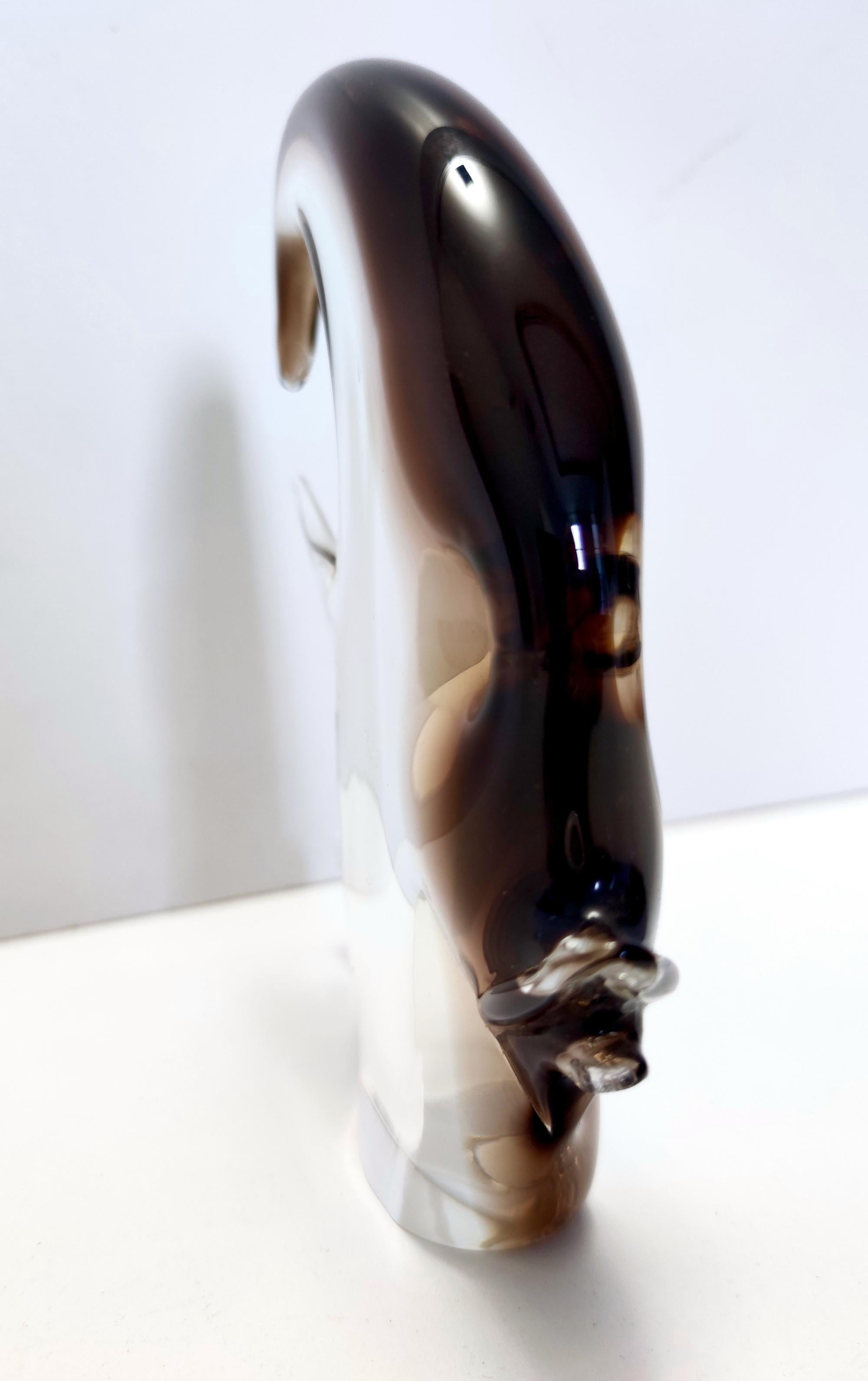 Postmodern Brown Murano Glass Fish Decorative Figure by Vincenzo Nason, Italy For Sale 2