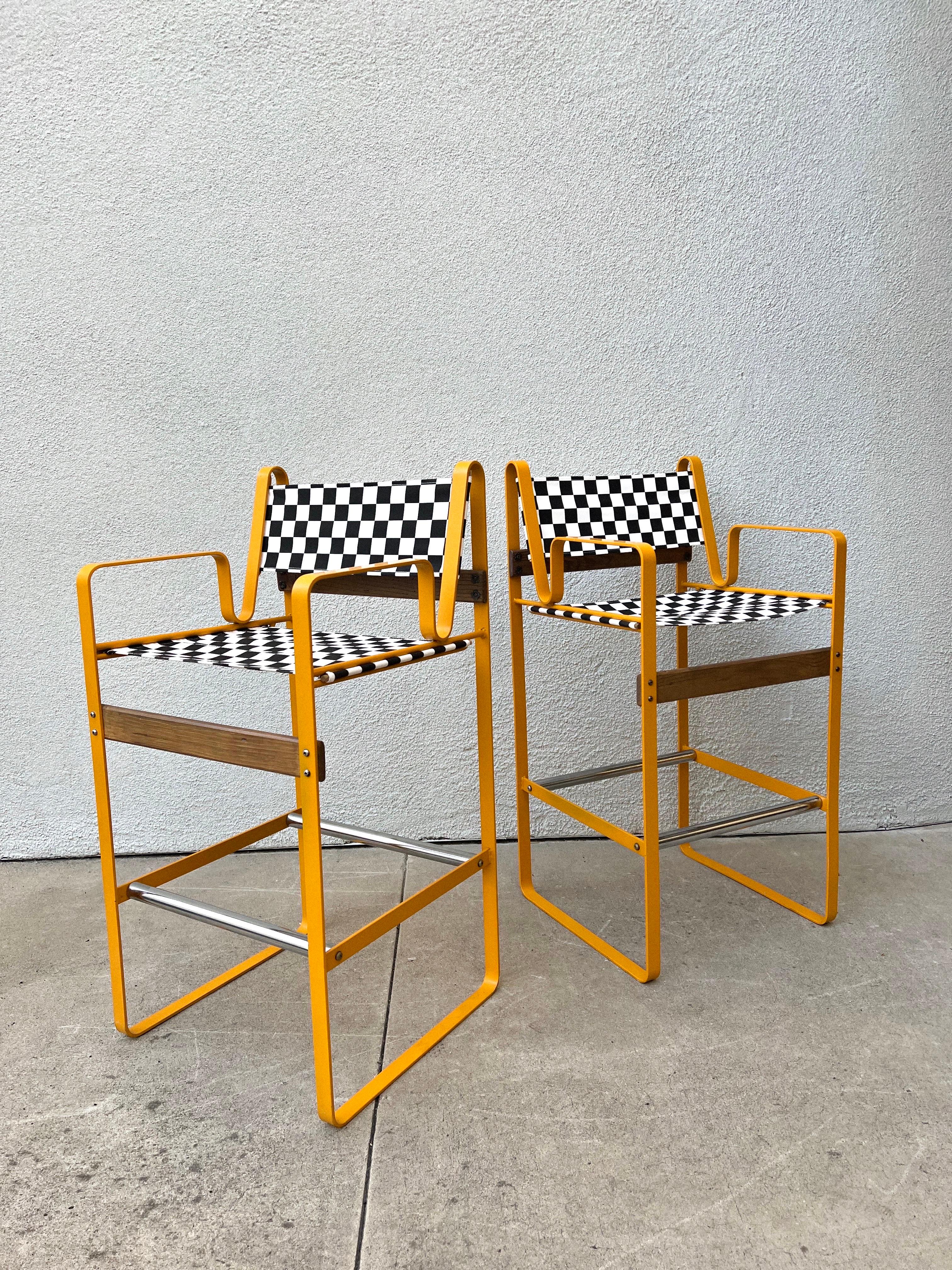 Postmodern Bruno Pollak Style Director’s Stools For Sale 4