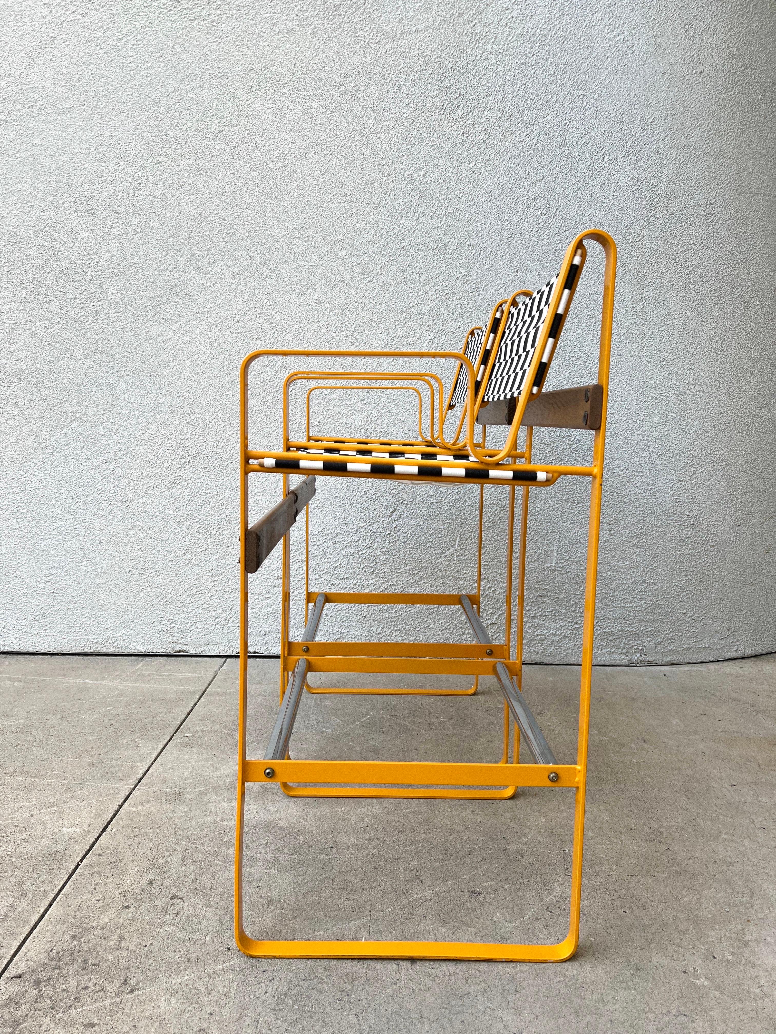 Late 20th Century Postmodern Bruno Pollak Style Director’s Stools For Sale
