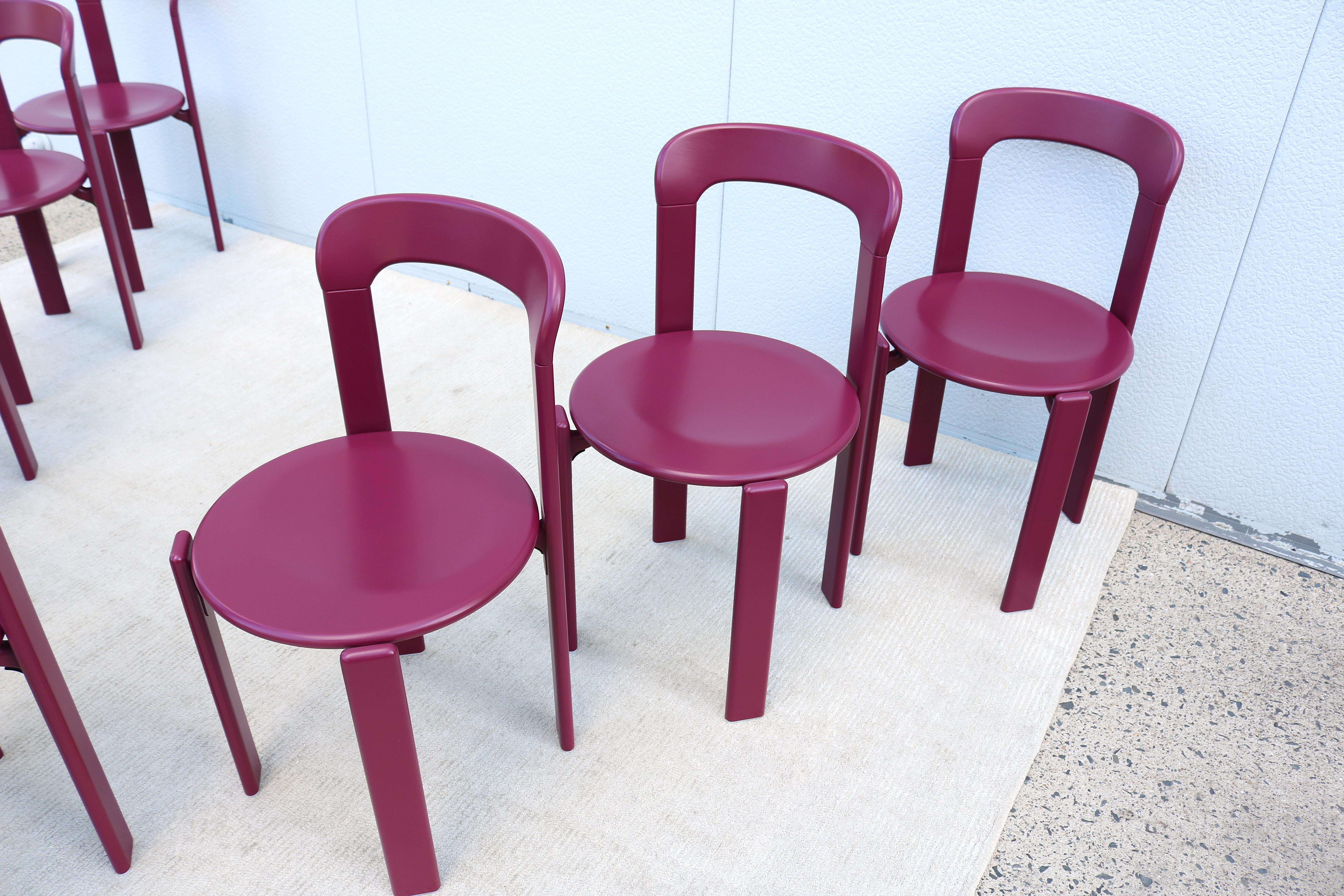 Postmodern Bruno Rey for Dietiker and Hay Rey Stackable Dining Chairs - Set of 8 For Sale 4