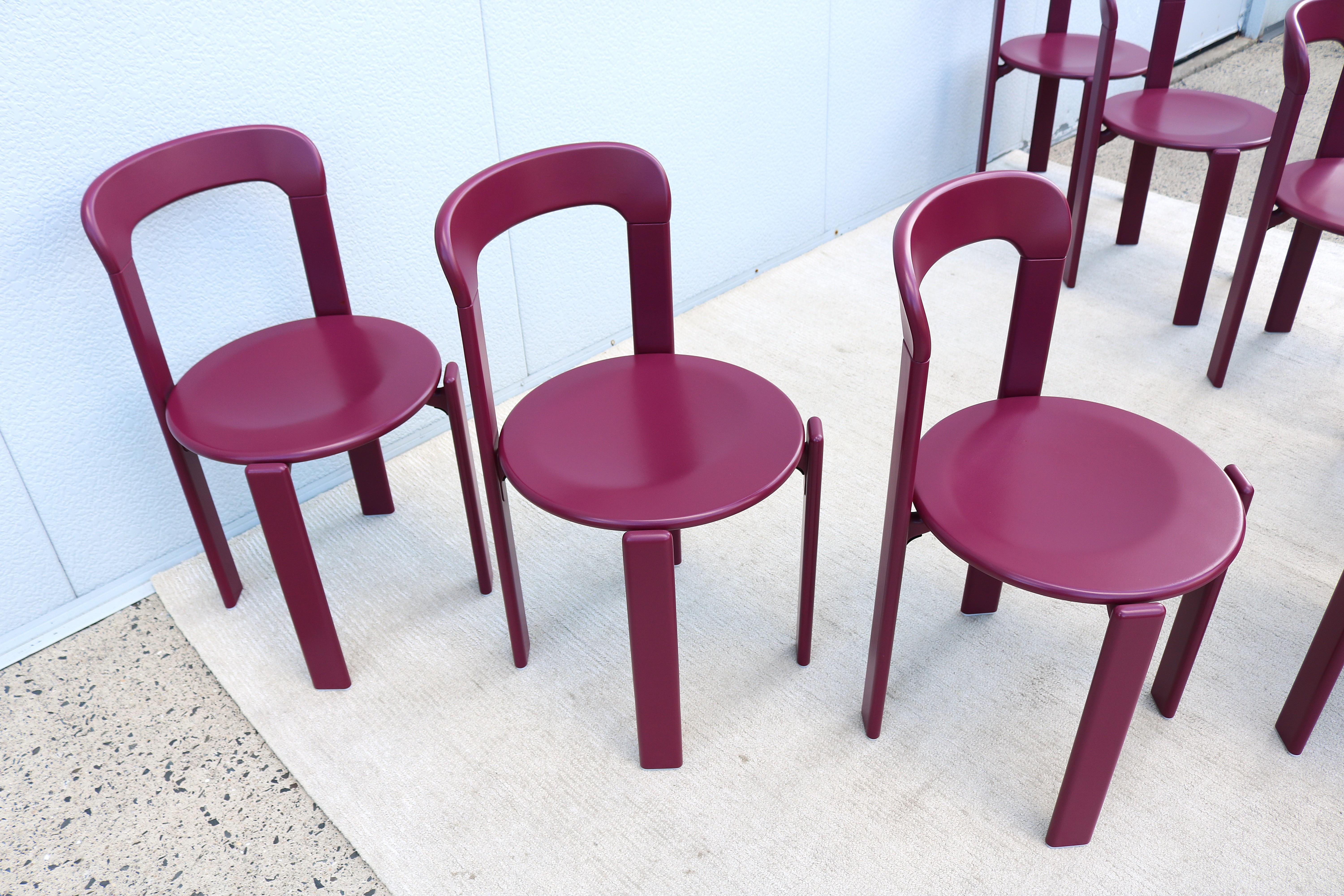 Postmodern Bruno Rey for Dietiker and Hay Rey Stackable Dining Chairs - Set of 8 For Sale 6