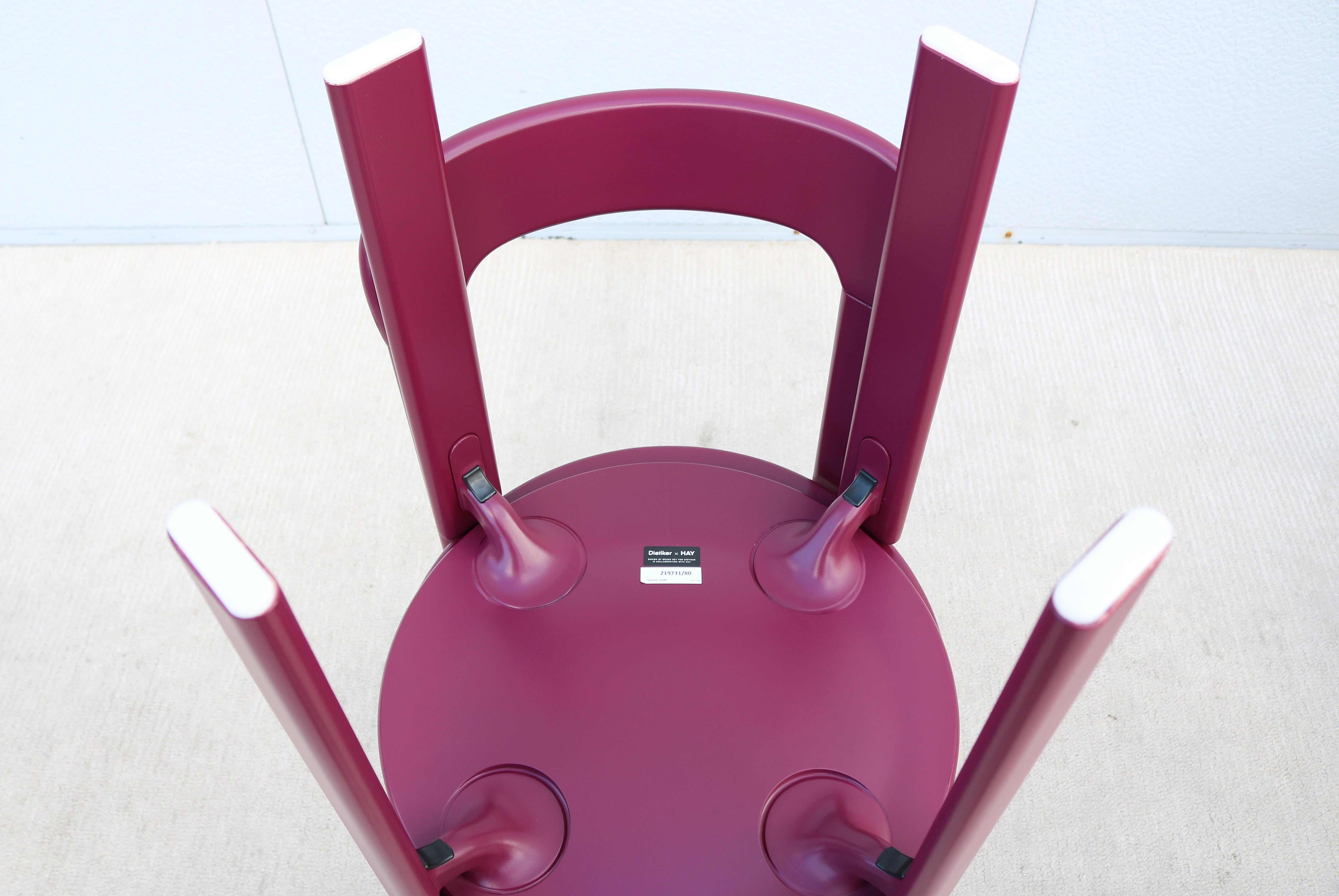 Postmodern Bruno Rey for Dietiker and Hay Rey Stackable Dining Chairs - Set of 8 For Sale 11