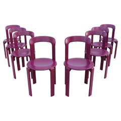 Postmodern Bruno Rey for Dietiker and Hay Rey Stackable Dining Chairs - Set of 8
