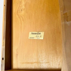 Postmodern Brushed Brass and Cerused Oak Console Table by Henredon