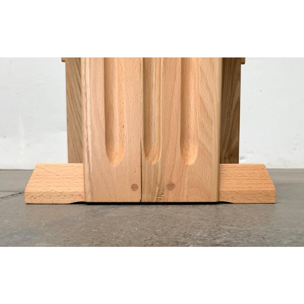 Postmodern Brutalist Wooden Children Chair, 1990s For Sale 7