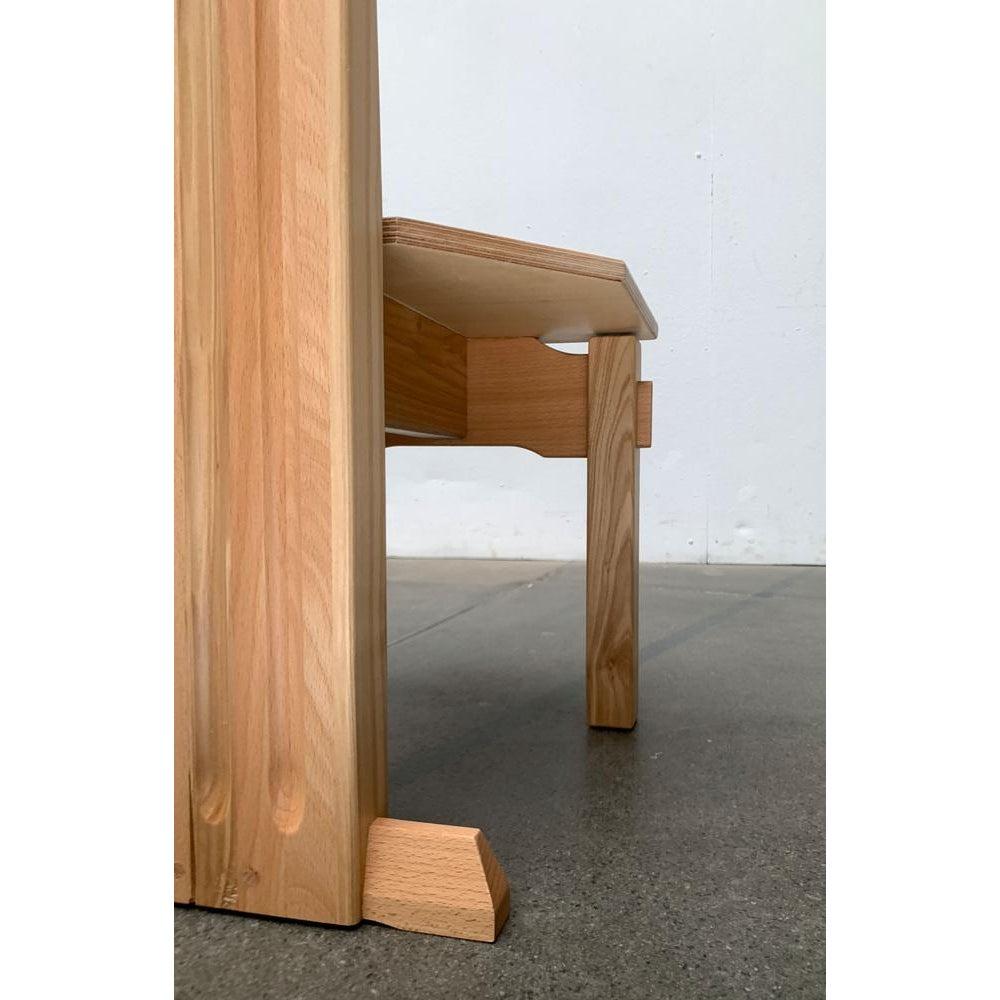 Postmodern Brutalist Wooden Children Chair, 1990s For Sale 9