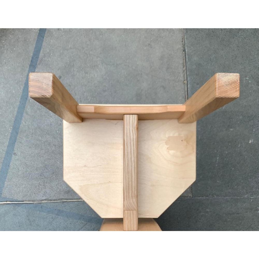 Postmodern Brutalist Wooden Children Chair, 1990s For Sale 12