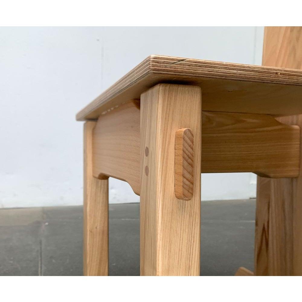 Postmodern Brutalist Wooden Children Chair, 1990s For Sale 5