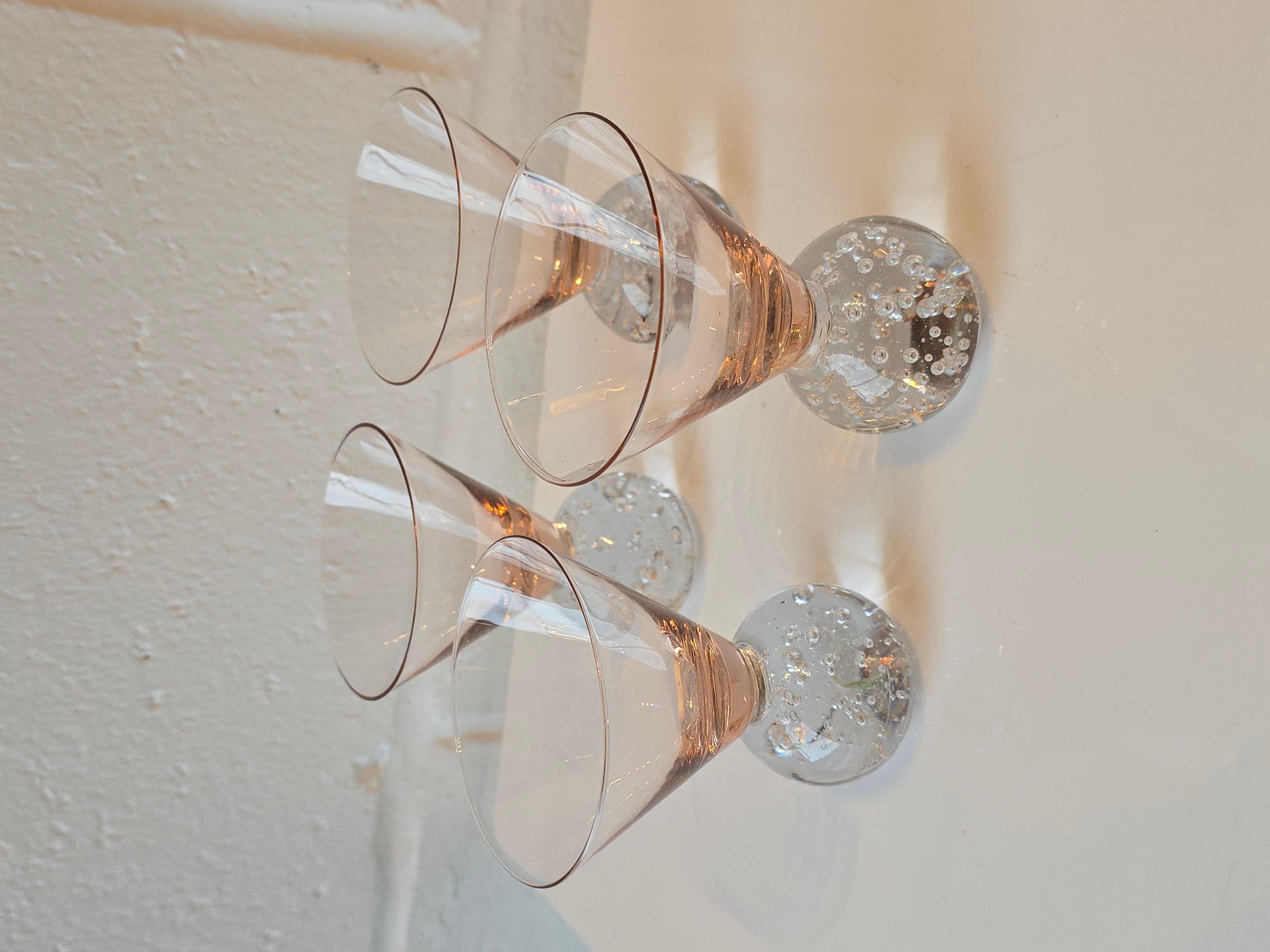 Postmodern Bubble Martini Liquor Cocktail Set of 4 Desconocido en venta