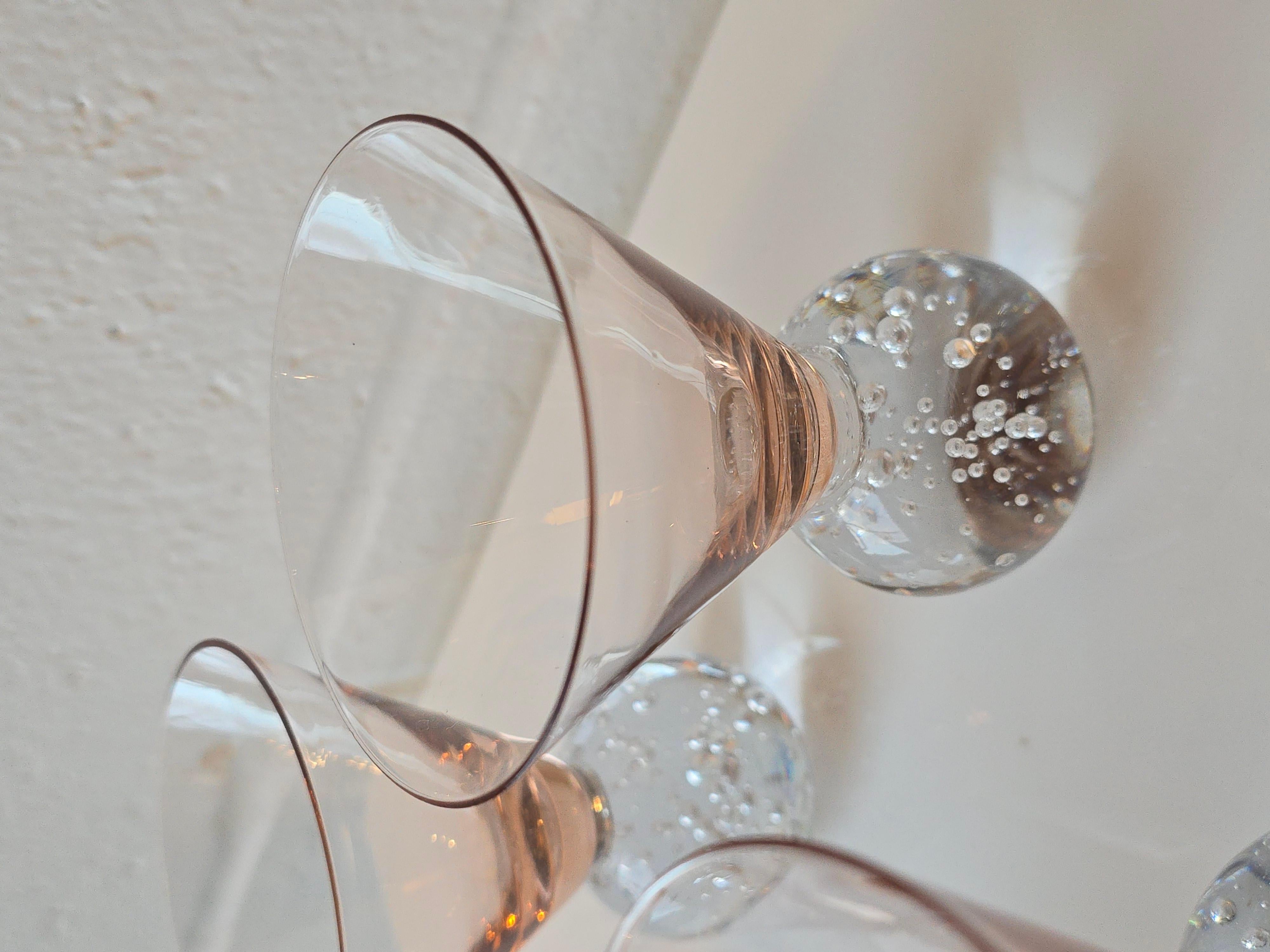 Postmodern Bubble Martini Liquor Cocktail Set of 4 finales del siglo XX en venta