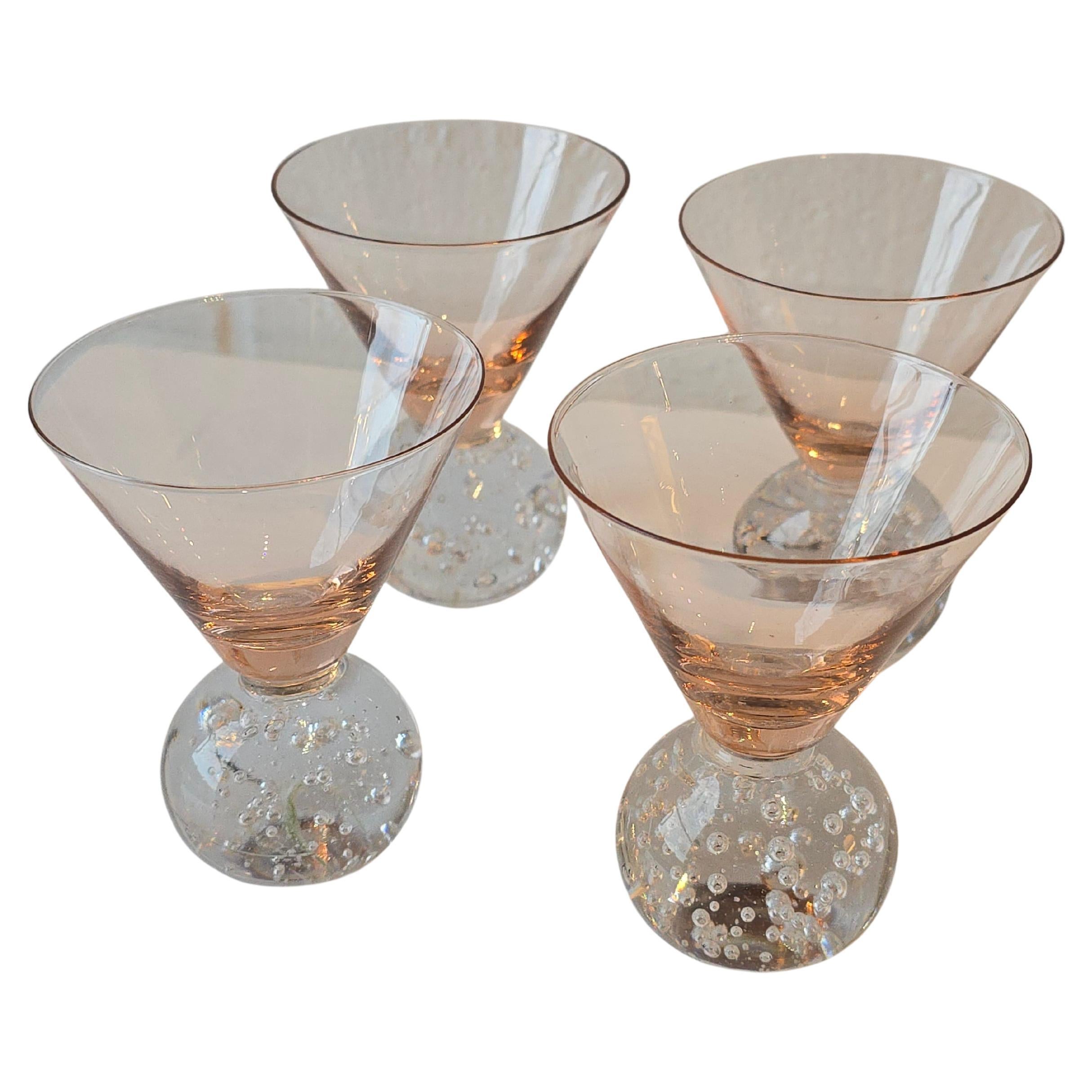 Postmodern Bubble Martini Liquor Cocktail Set of 4