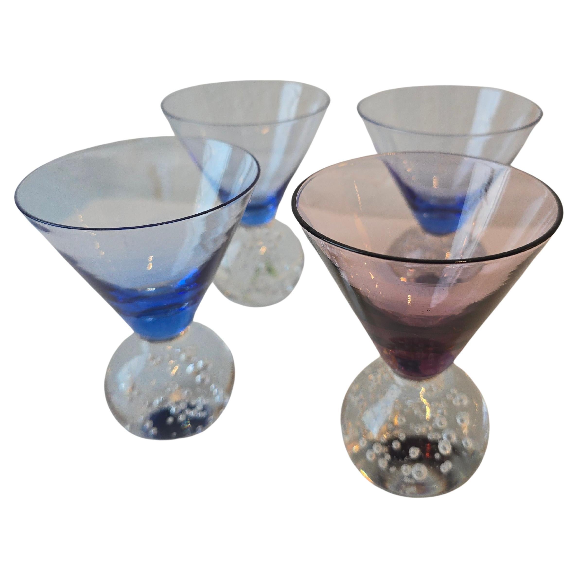 Postmodern Bubble Martini Liquor Cocktail Set of 4