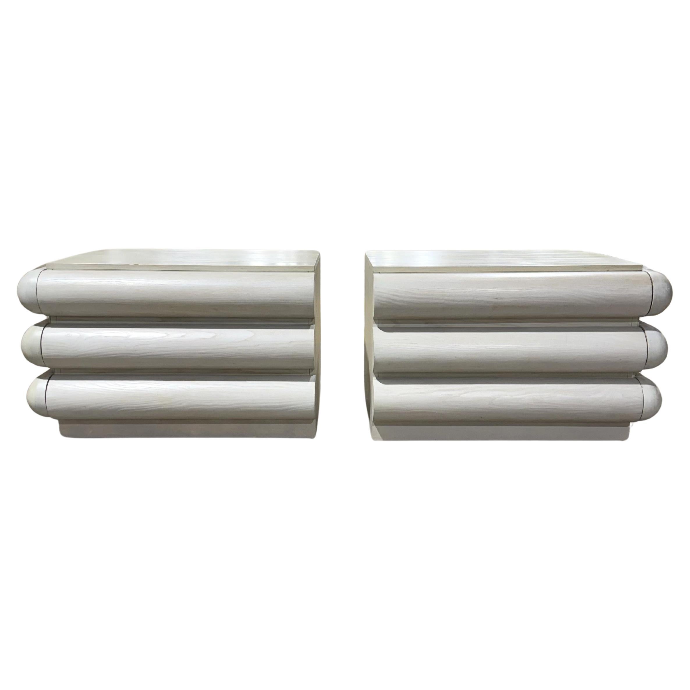 Postmodern Bullnose Nightstands, End Tables or Buffet