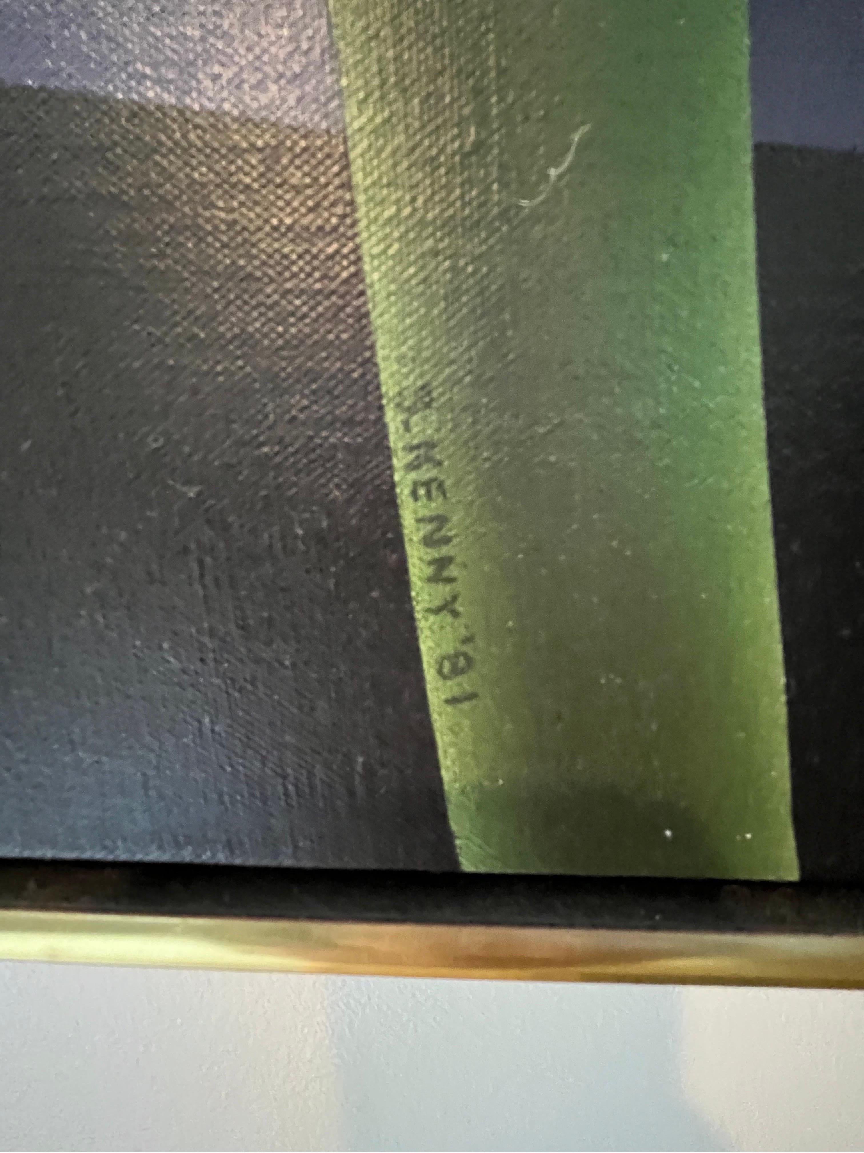 Impression postmoderne Calla Lily sur toile signée et datée Bon état - En vente à W Allenhurst, NJ