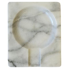Cendrier ou attrape-tout Vide-Poche postmoderne en marbre de Carrare, vers 1970