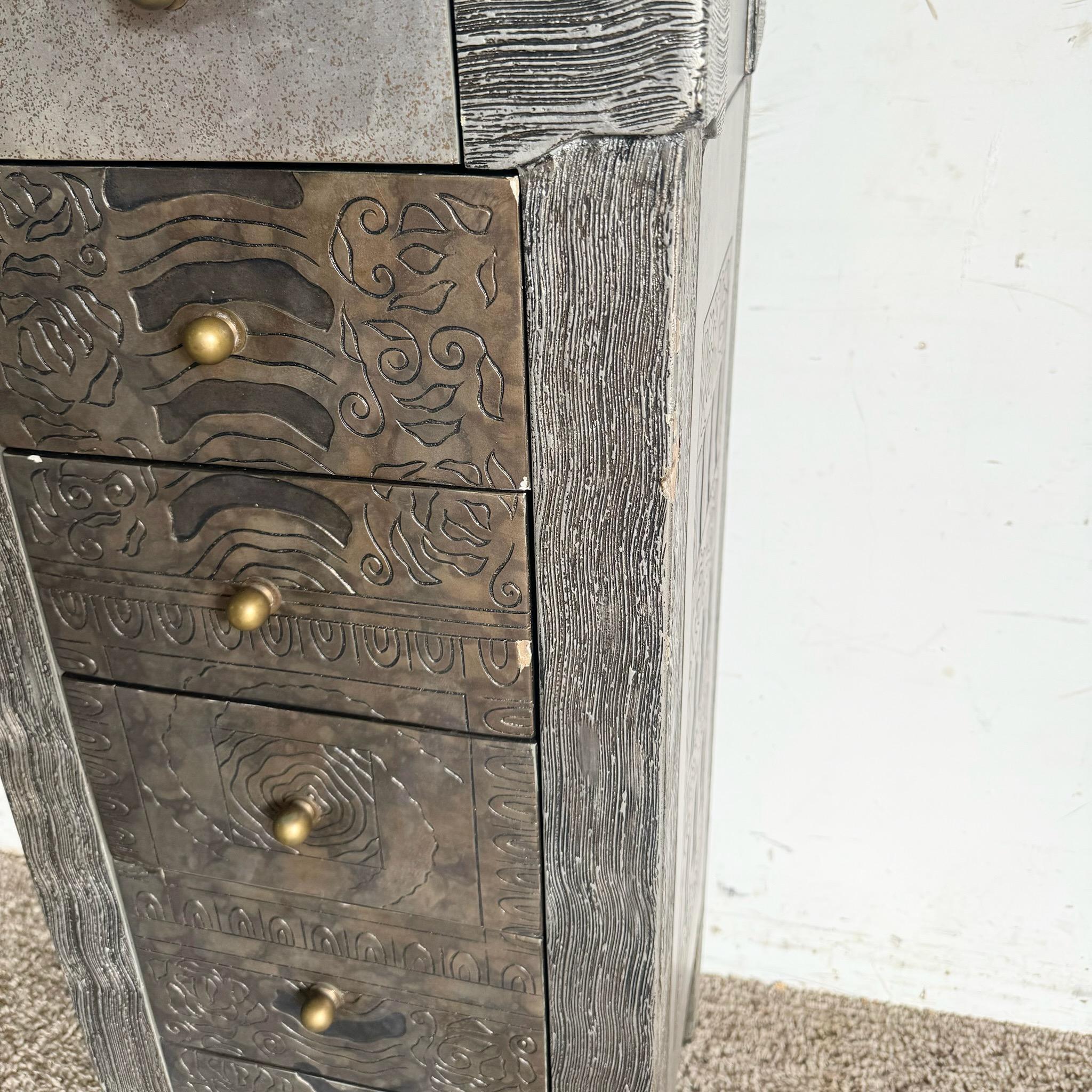 Unknown Postmodern Carved Jewelry Chest/Lingerie Armoire For Sale