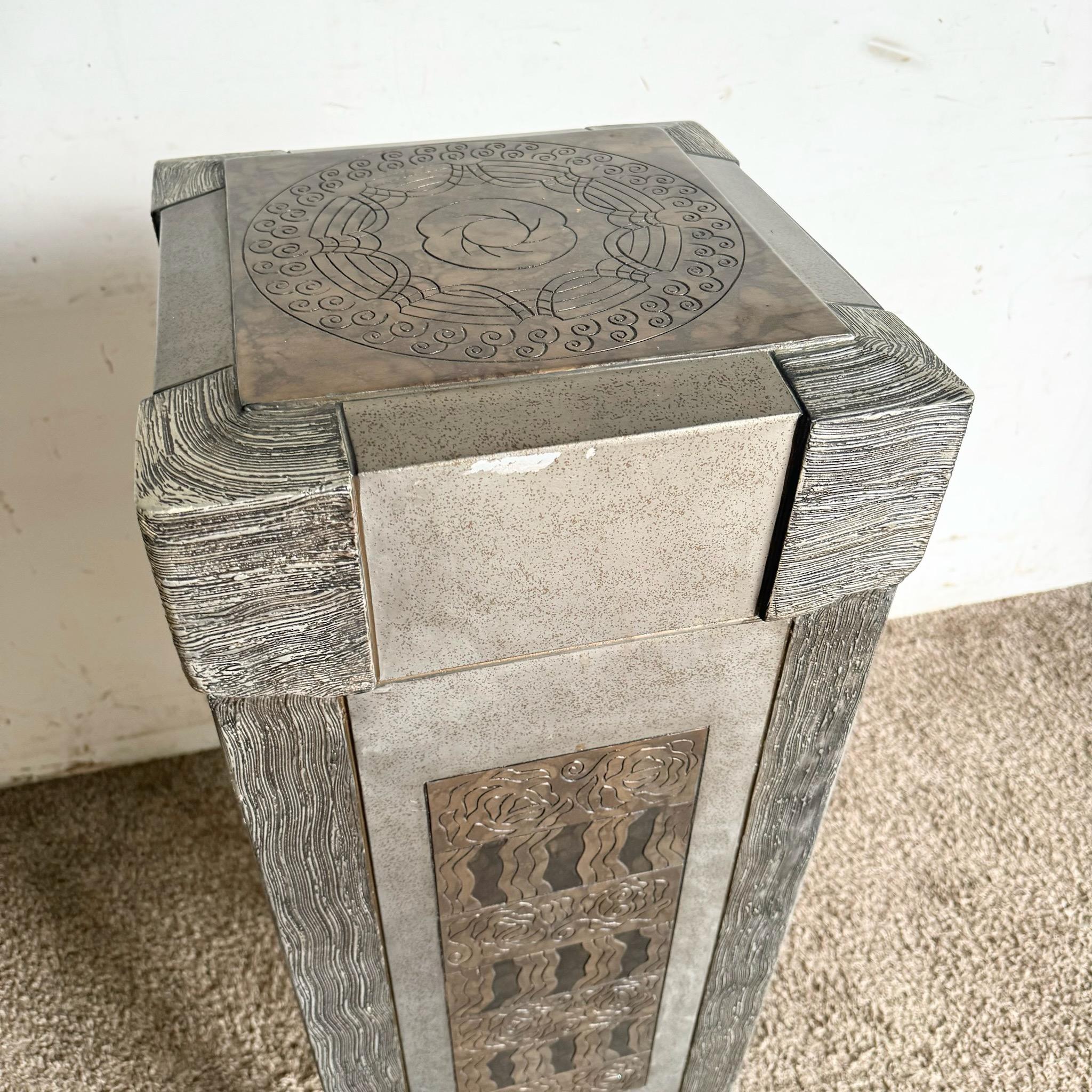 Postmodern Carved Jewelry Chest/Lingerie Armoire For Sale 3