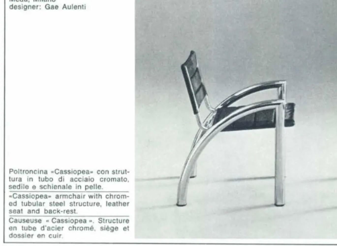 Fauteuil postmoderne en cuir « Cassiopea » de Gae Aulenti pour Elam, Italie, 1976 en vente 7