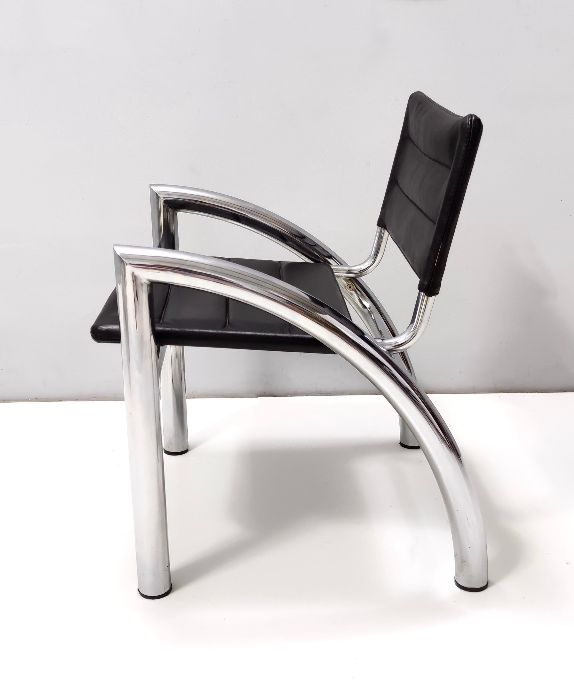 Cuir Fauteuil postmoderne en cuir « Cassiopea » de Gae Aulenti pour Elam, Italie, 1976 en vente