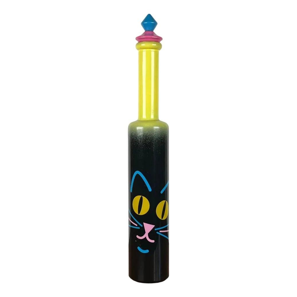 Postmodern Cat Design Bottle, 1980s