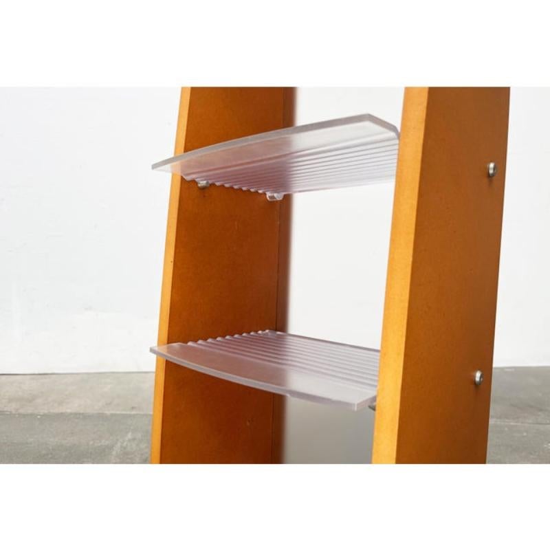 Postmodern CD Rack Tower in Wood, Metal and Plastic from Ezech, 1980s For Sale 5