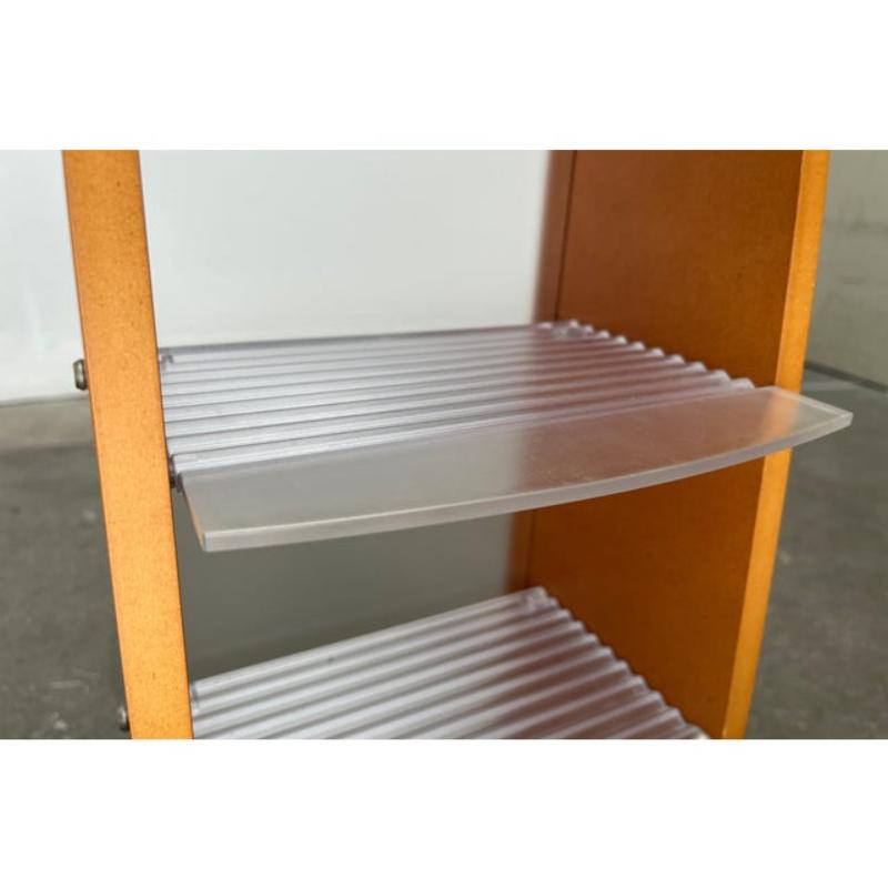 Postmodern CD Rack Tower in Wood, Metal and Plastic from Ezech, 1980s For Sale 6