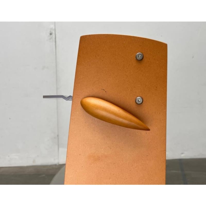 Postmodern CD Rack Tower in Wood, Metal and Plastic from Ezech, 1980s For Sale 7