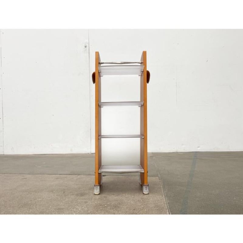 Postmodern CD Rack Tower in Wood, Metal and Plastic from Ezech, 1980s For Sale 12