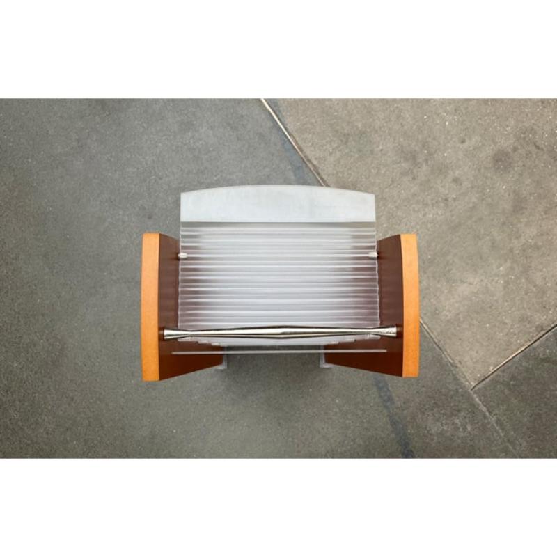 Postmodern CD Rack Tower in Wood, Metal and Plastic from Ezech, 1980s For Sale 13