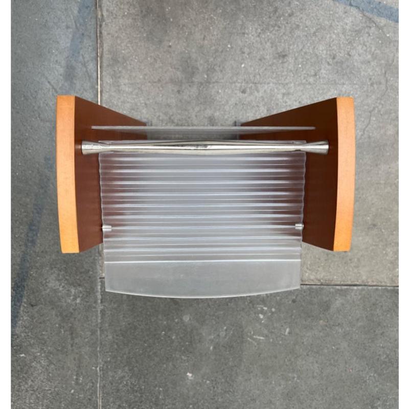 Postmodern CD Rack Tower in Wood, Metal and Plastic from Ezech, 1980s For Sale 1
