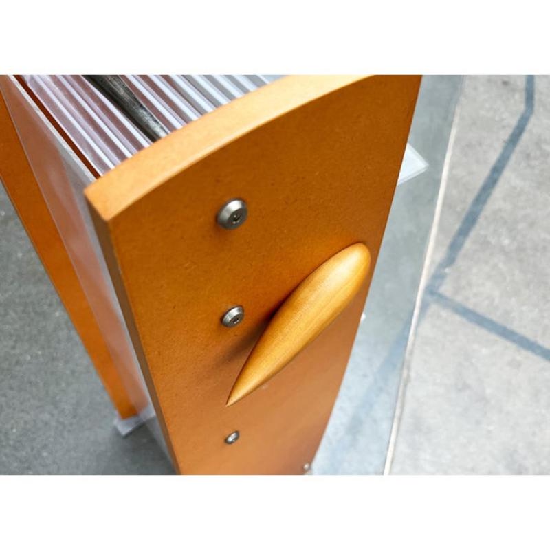Postmodern CD Rack Tower in Wood, Metal and Plastic from Ezech, 1980s For Sale 3