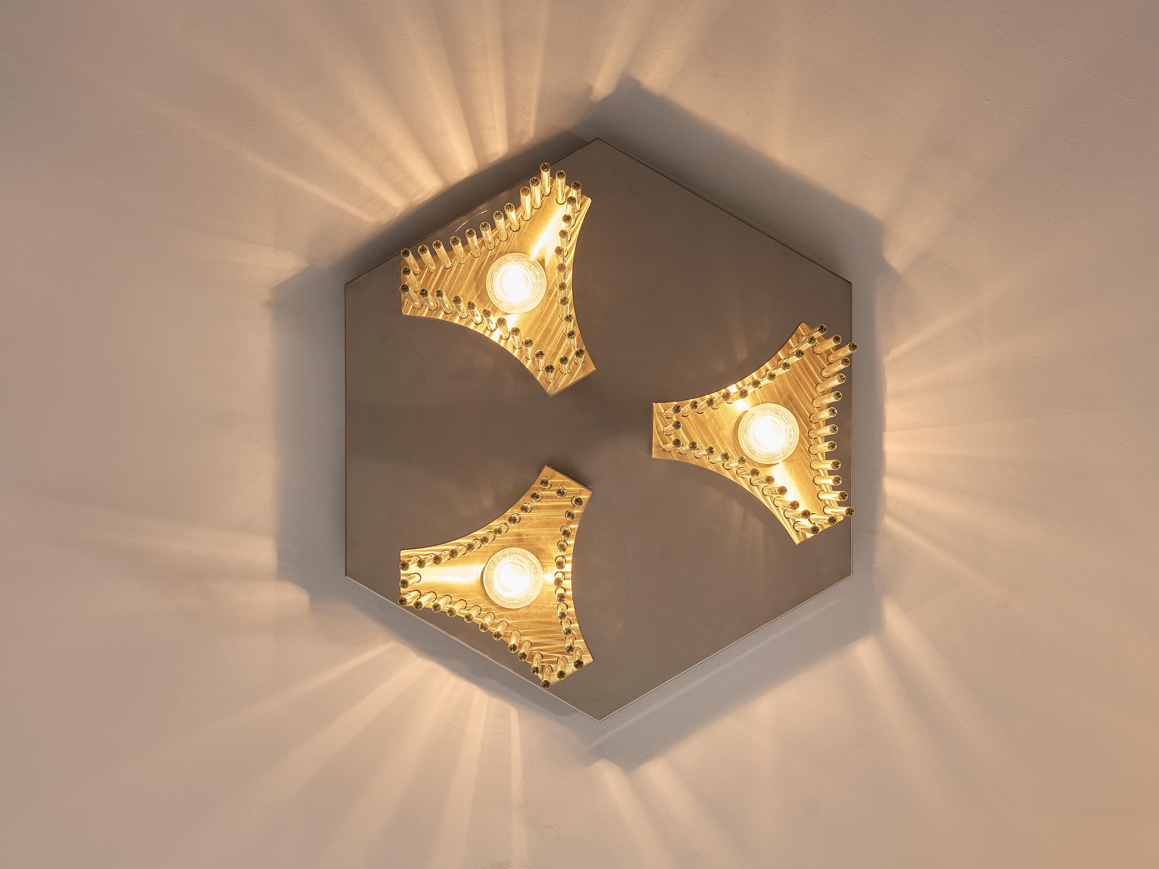 Gaetano Sciolari Ceiling Lights in Metal and Glass 1