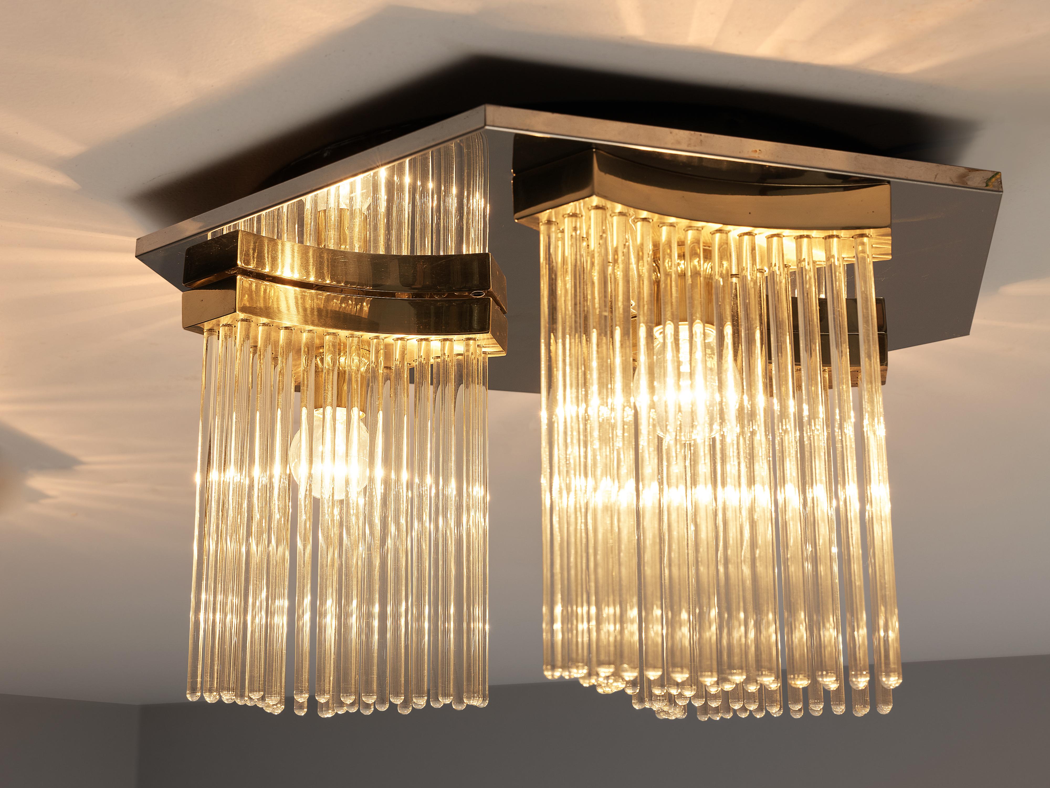 Gaetano Sciolari Ceiling Lights in Metal and Glass 3