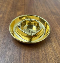 Postmodern Ceramic Ashtray in Gold from Arabia, 1980s