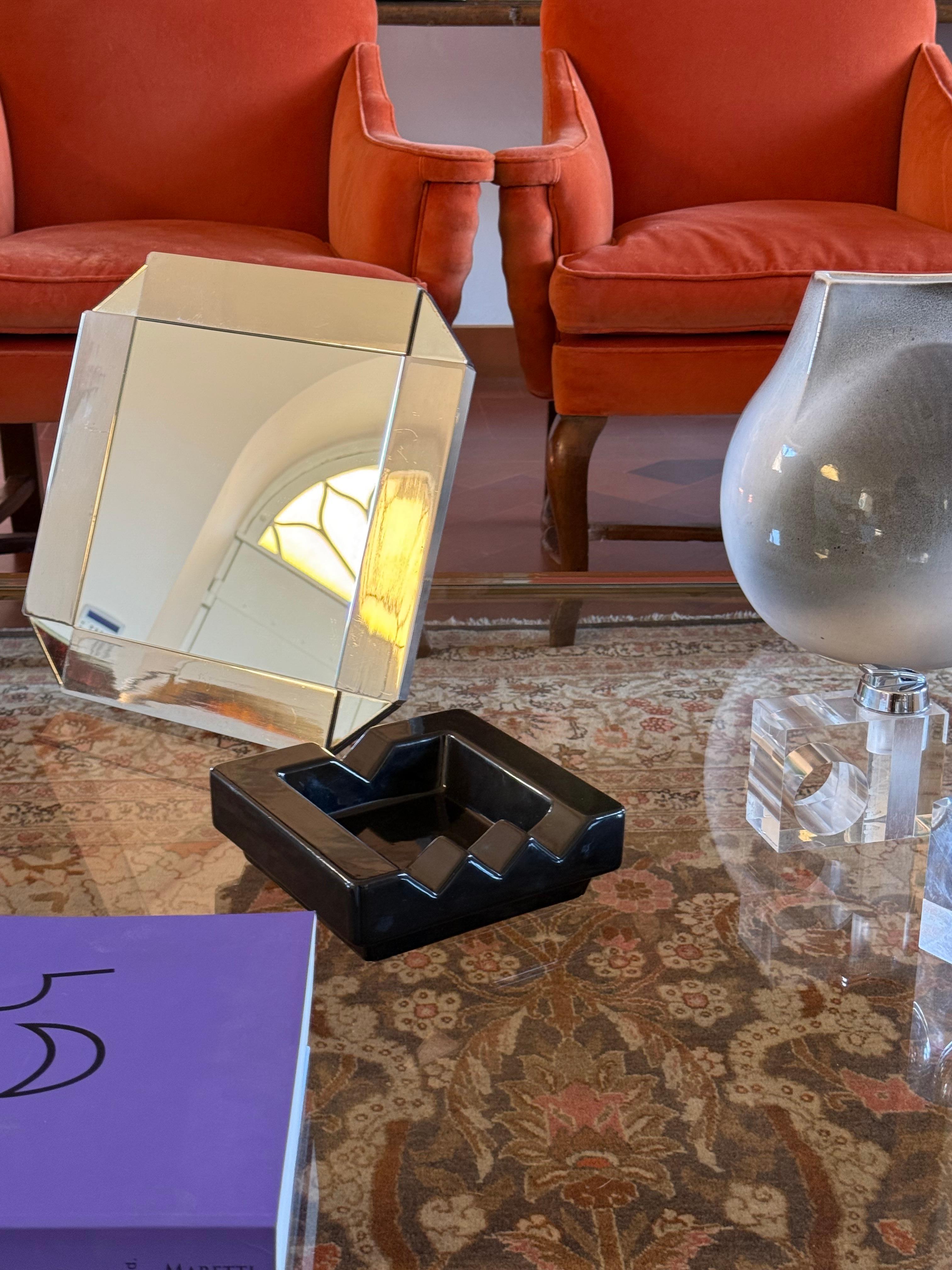 Post-Modern Postmodern ceramic ashtray, in the manner of Ettore Sottsass, the Mambruco, Italy For Sale