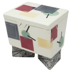 Vintage Postmodern Ceramic Box by Rita Duvall (1987)