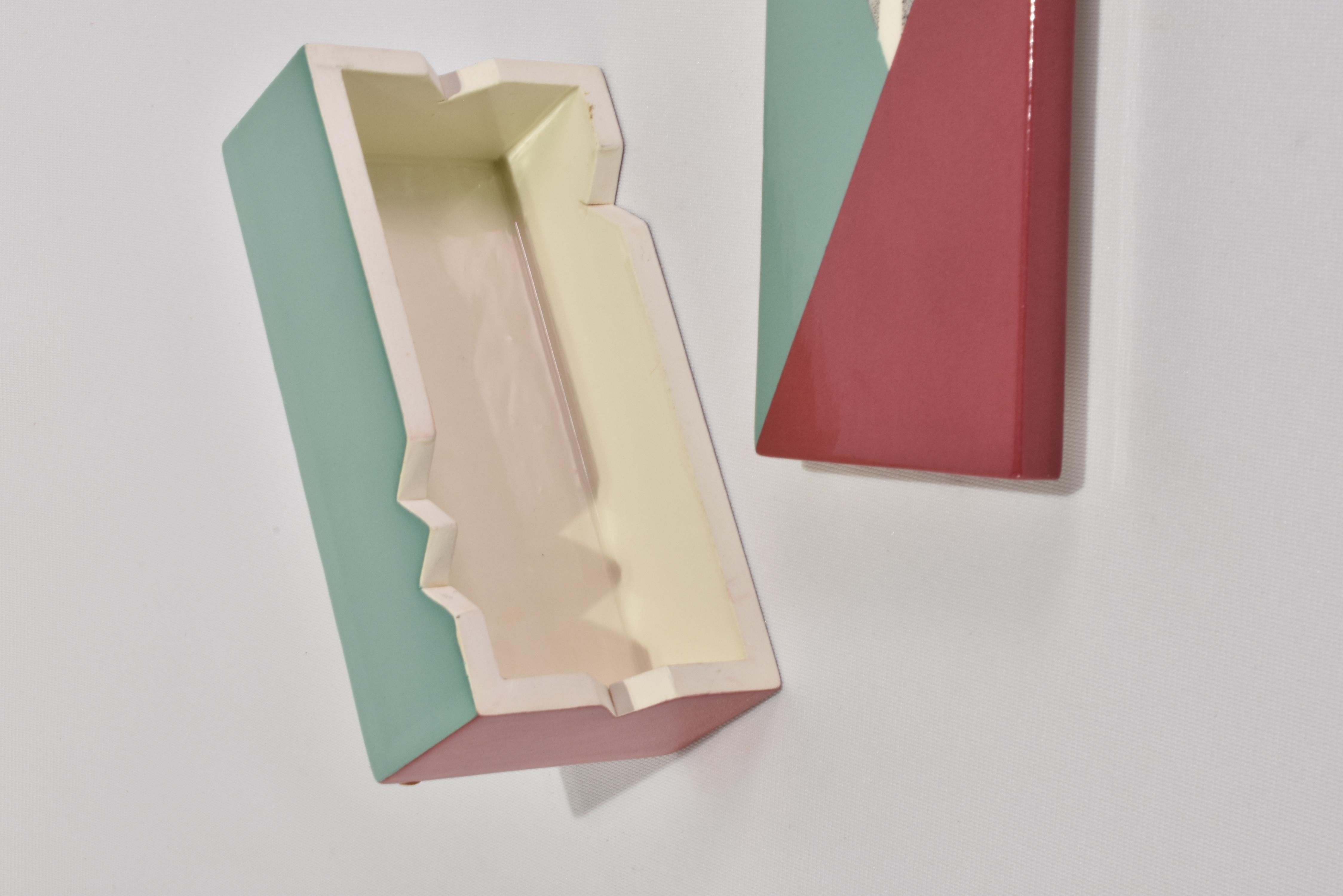 Hand-Crafted Postmodern Ceramic Box For Sale