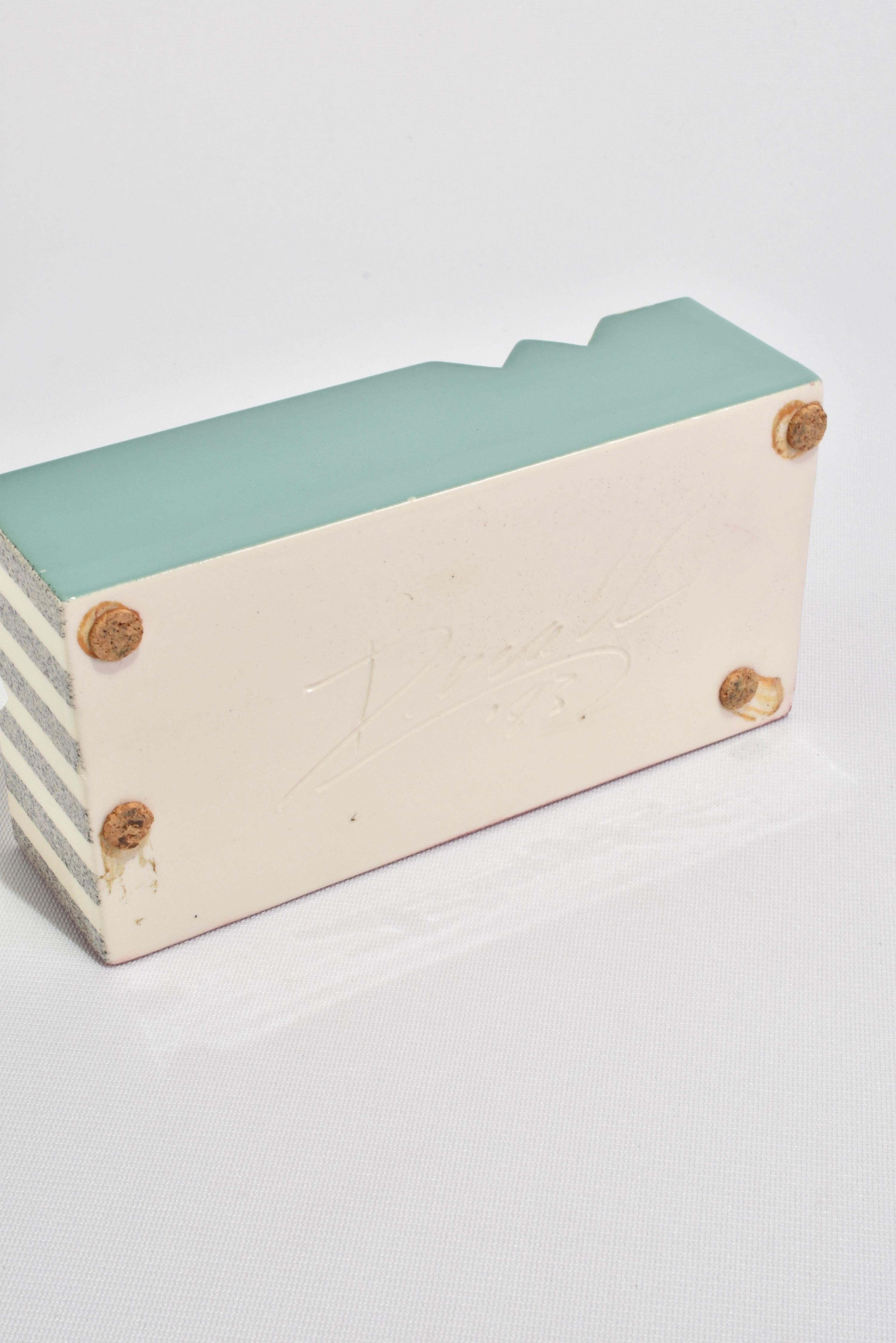 Postmodern Ceramic Box In Good Condition For Sale In Richmond, VA