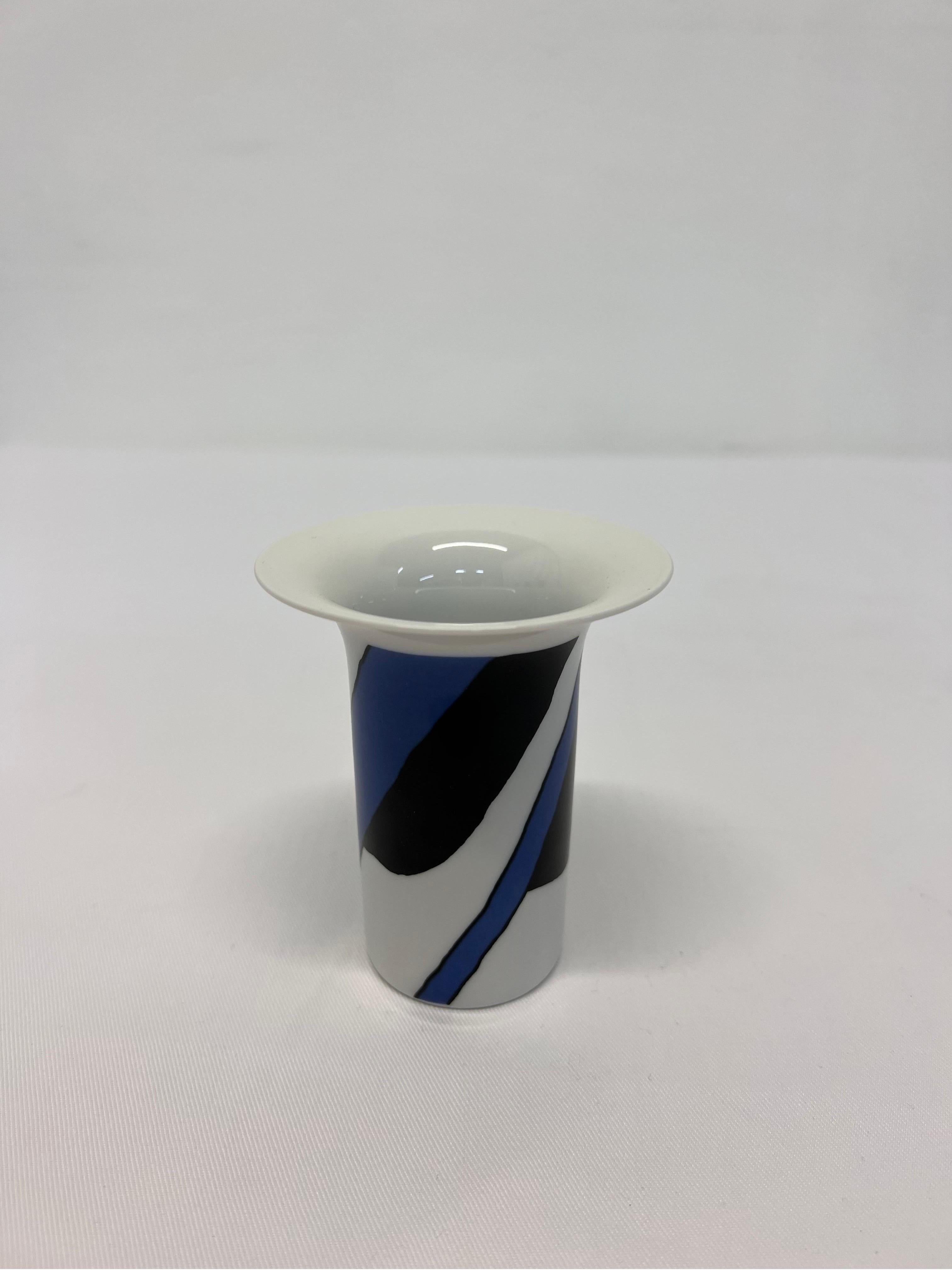 Postmodern Ceramic Bud Vase for Rosenthal, 1980s In Good Condition For Sale In Miami, FL