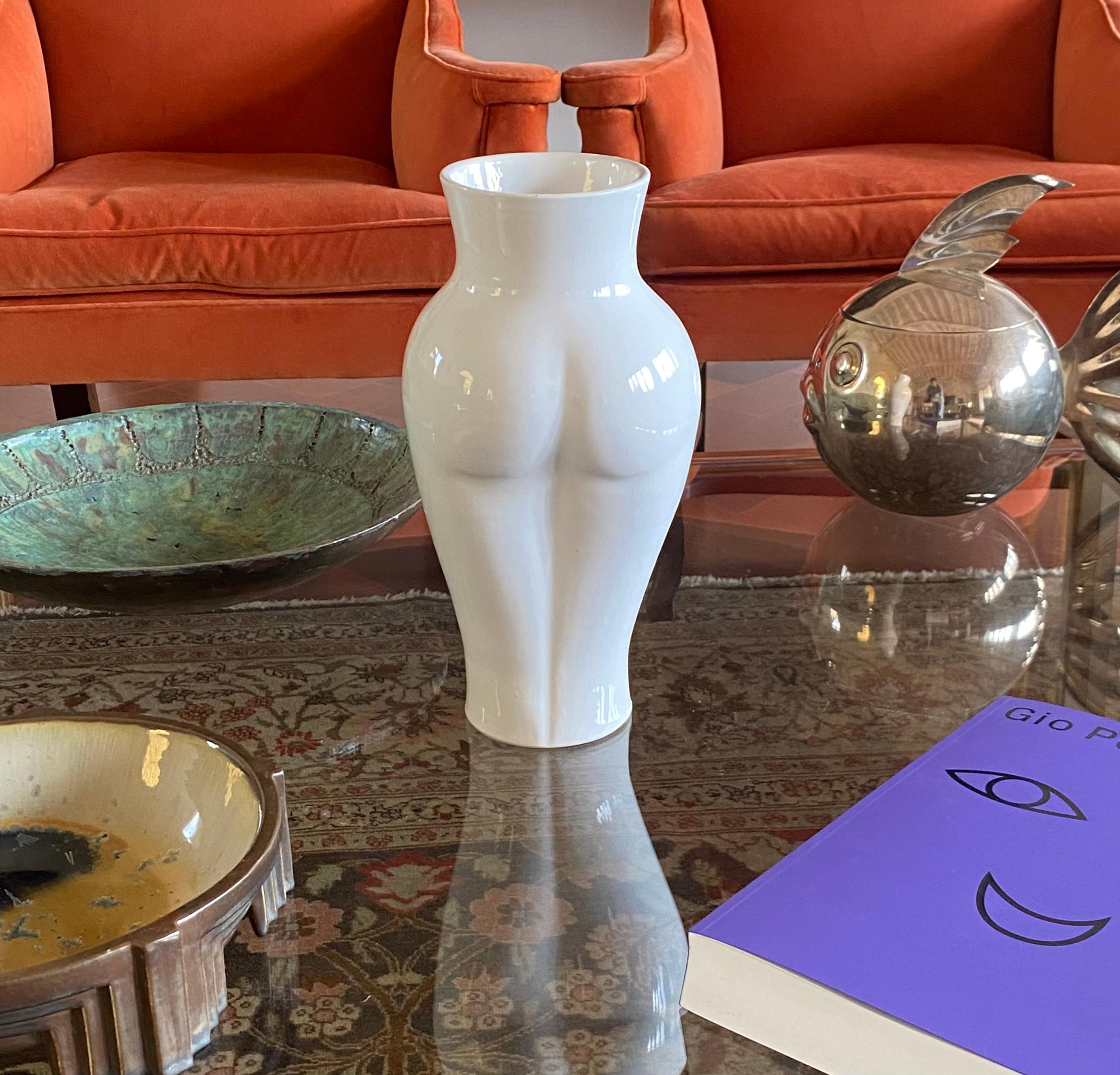 Ceramic Postmodern ceramic 'Femme' vase, Baba, Vallauris France ca. 1980s For Sale
