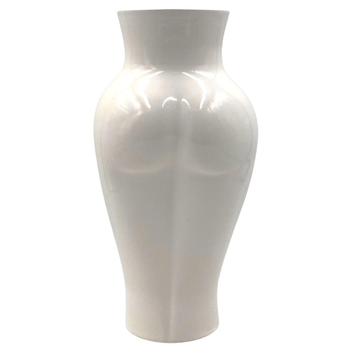 Postmodern ceramic 'Femme' vase, Baba, Vallauris France ca. 1980s For Sale