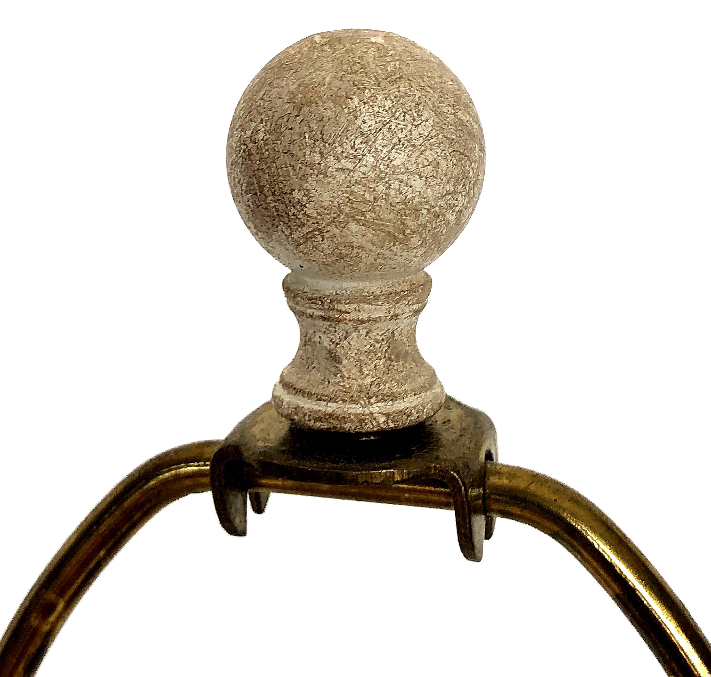 Postmodern Ceramic/Metal Floating Sphere Table Lamps For Sale 2