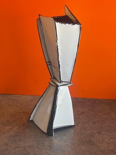 Postmodern Ceramic Signed "Jagged" Vase