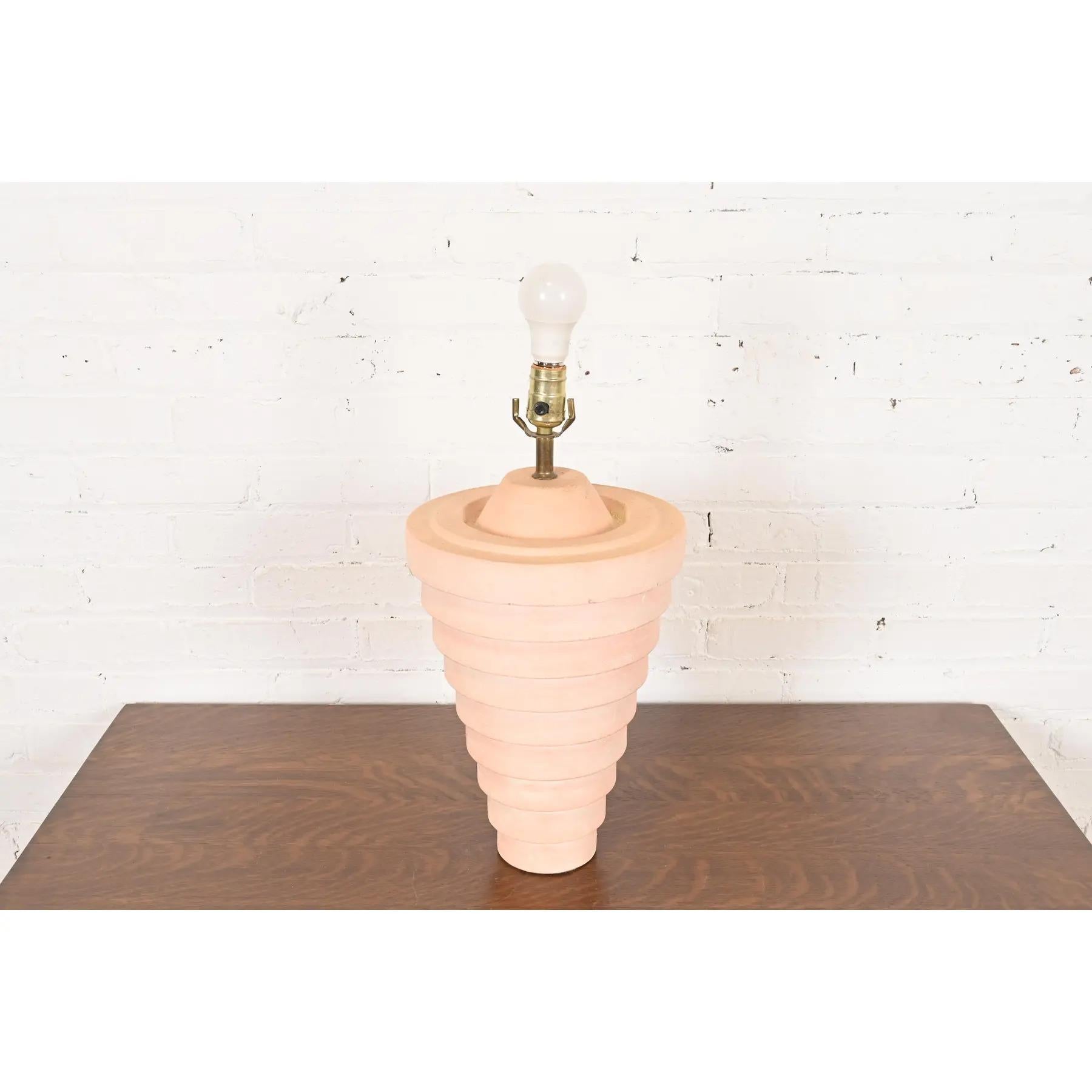Post-Modern Postmodern Ceramic Tiered Table Lamp For Sale