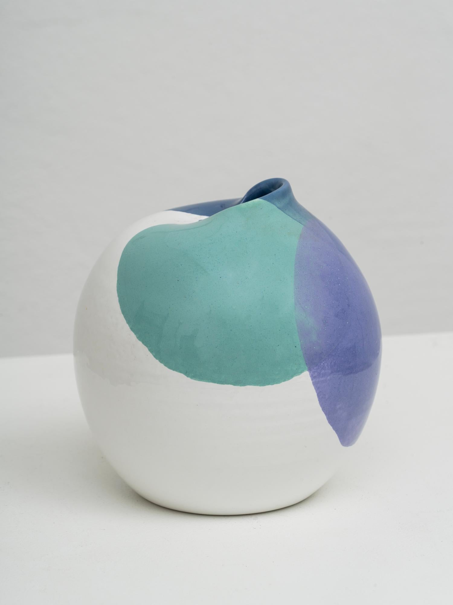 Post-Modern Postmodern Ceramic Vase by Pino Castagna, 1990s For Sale
