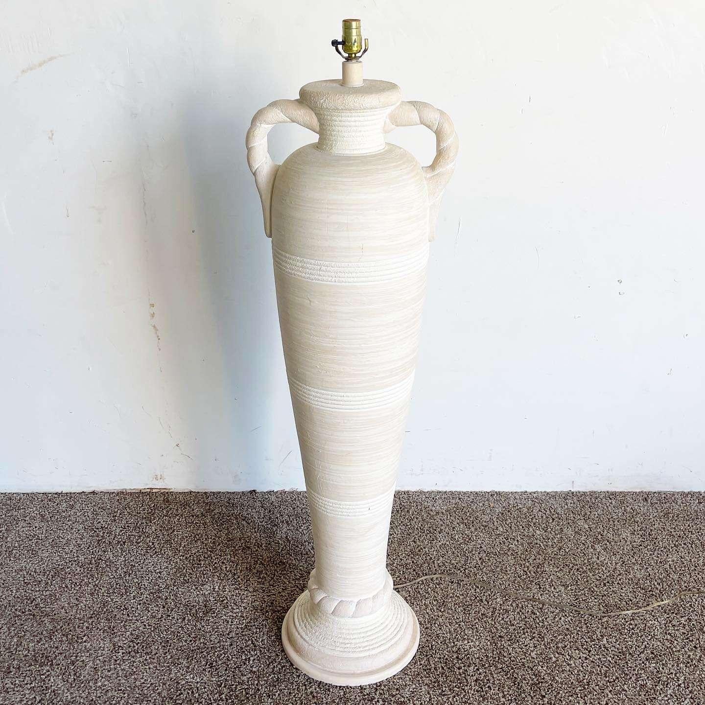 Post-Modern Postmodern Ceramic Vase With Handles Floor Lamp by Pacific Coast Lighting For Sale
