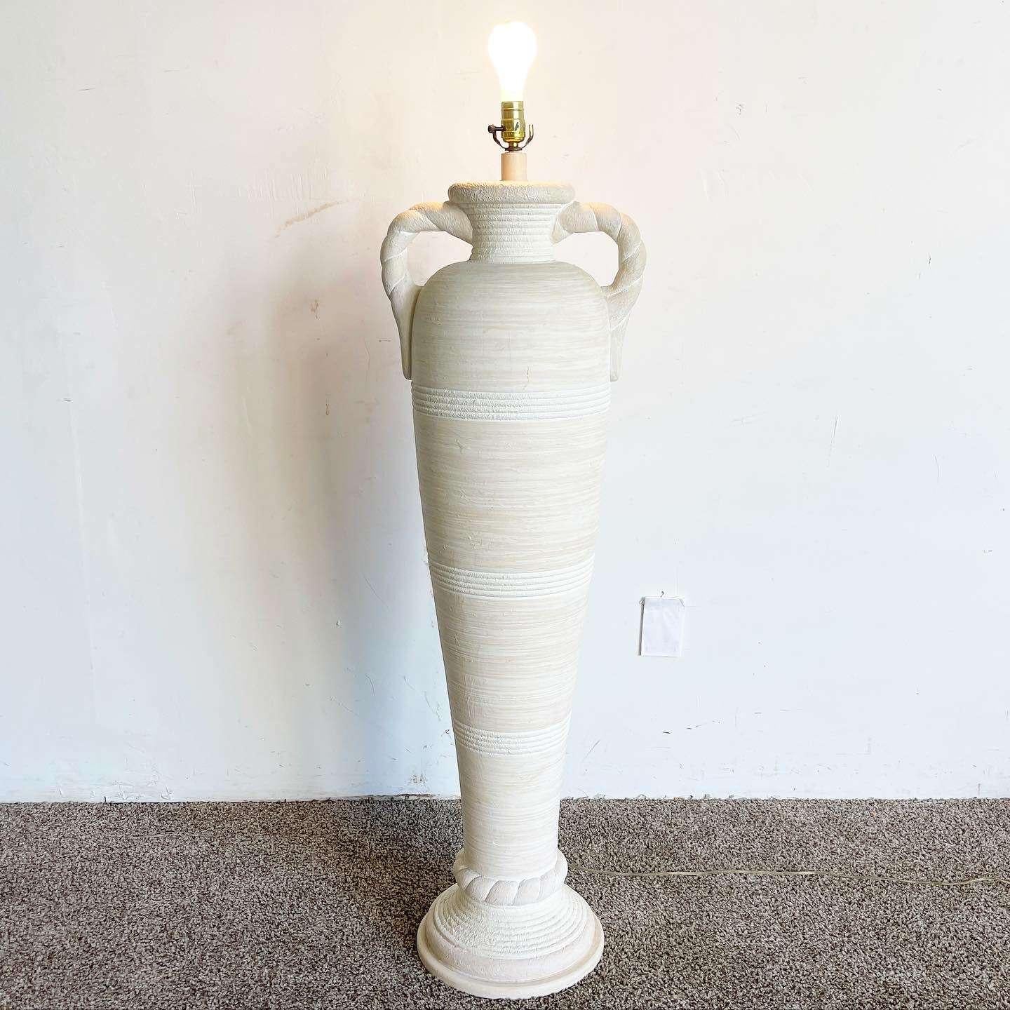 American Postmodern Ceramic Vase With Handles Floor Lamp by Pacific Coast Lighting For Sale
